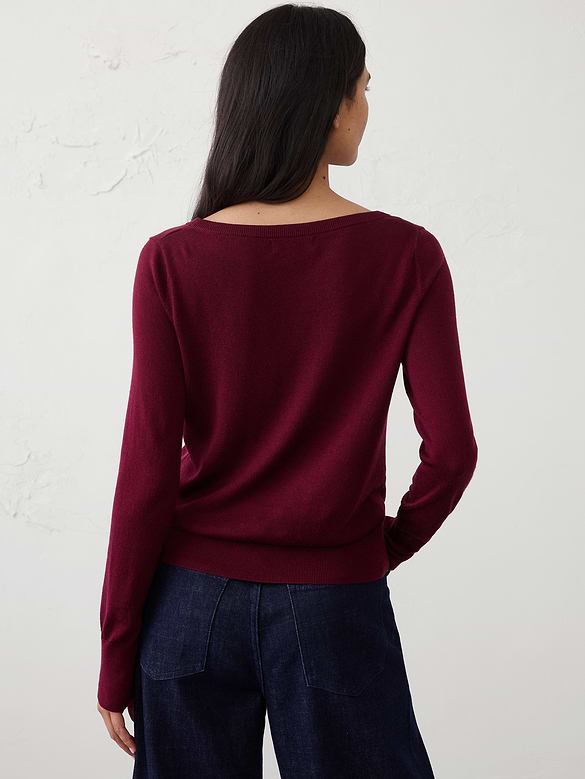 Merino Wool Boat-Neck Sweater