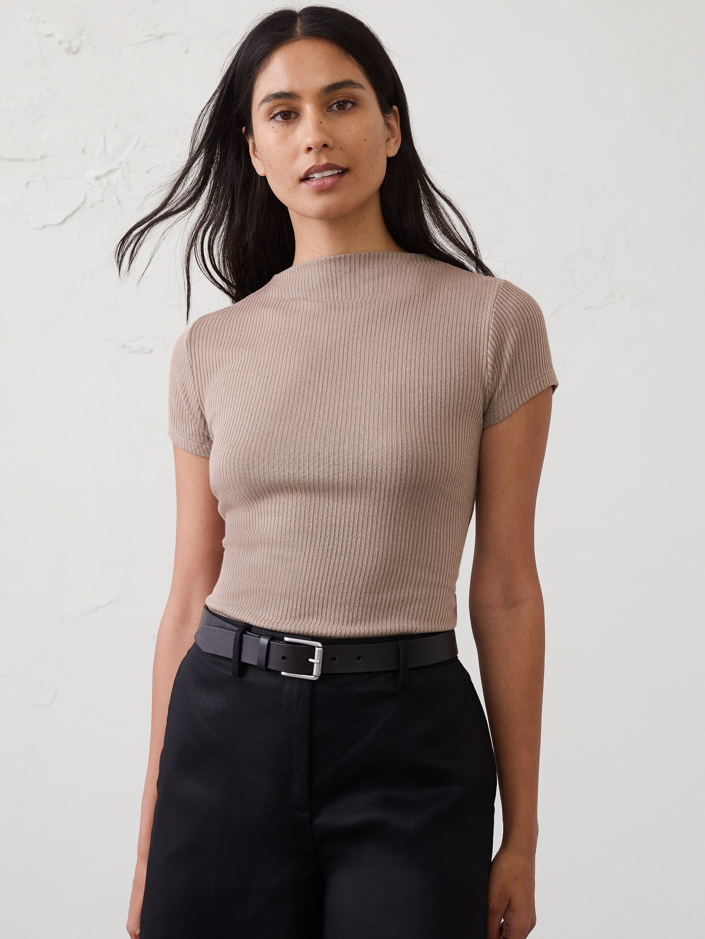 Image number 1 showing, Soft Luxe Ribbed T-Shirt
