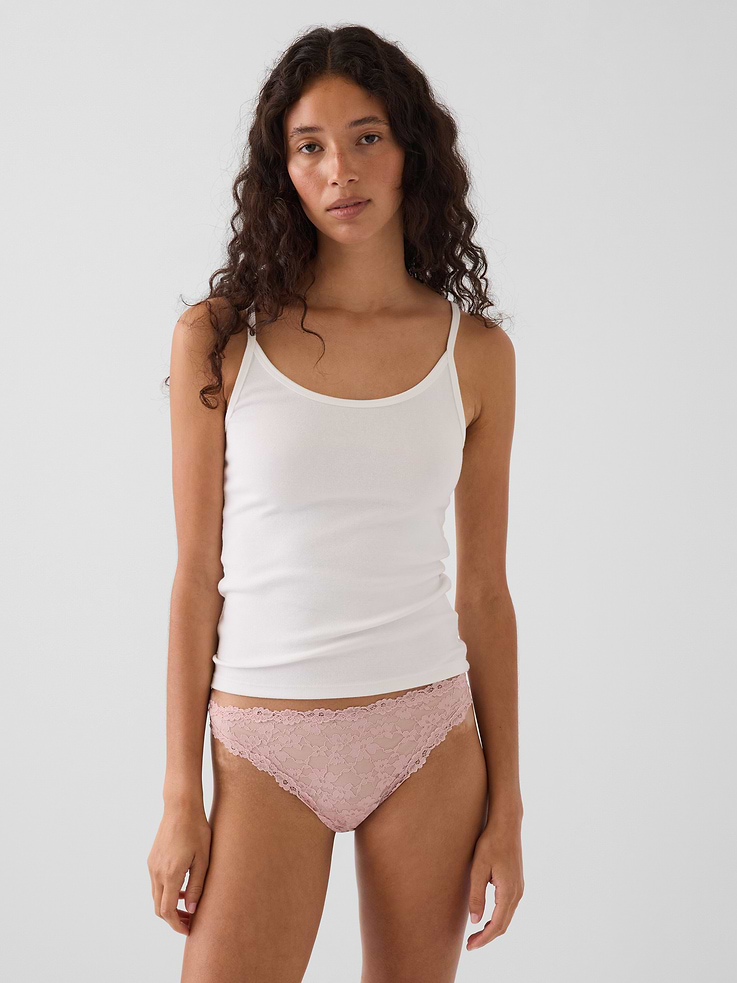Image number 1 showing, Lace Cheeky Bikini
