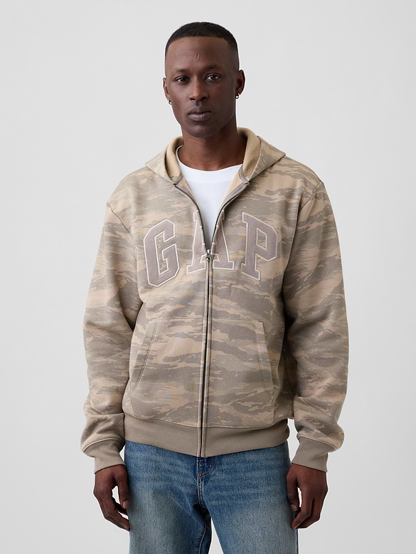 Relaxed Gap Logo Zip Hoodie