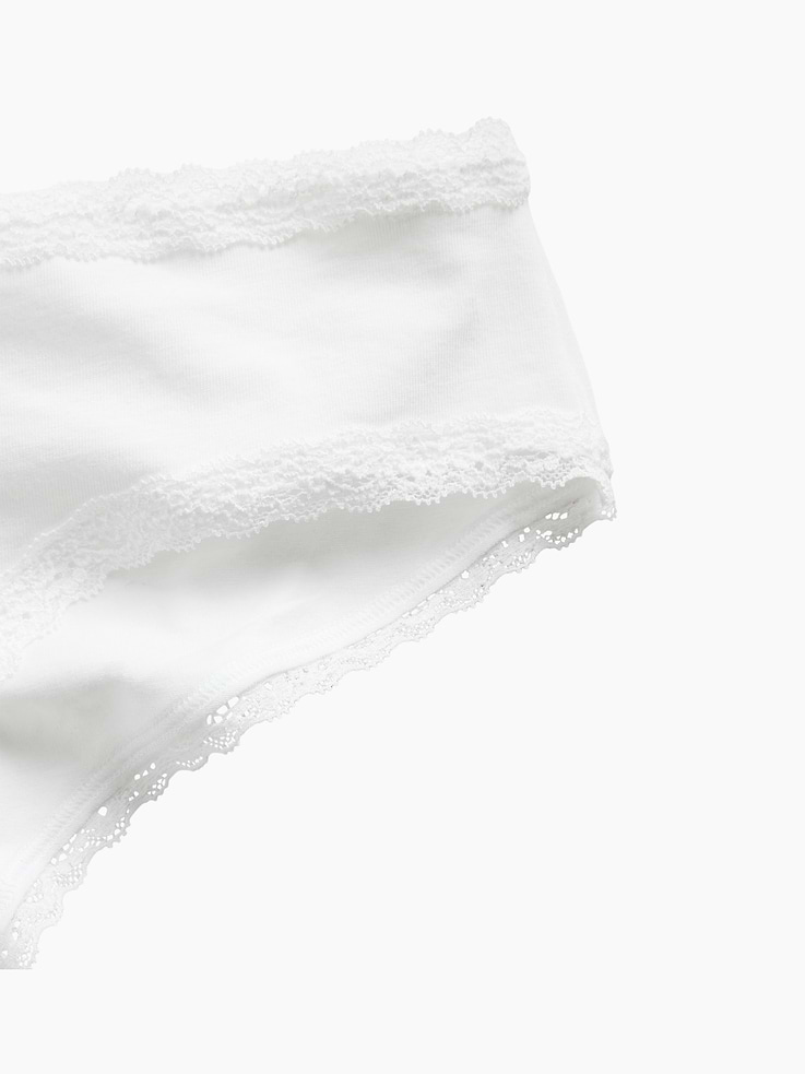 Image number 3 showing, SoftMade Organic Stretch Cotton Lace-Trim Cheeky Hipster