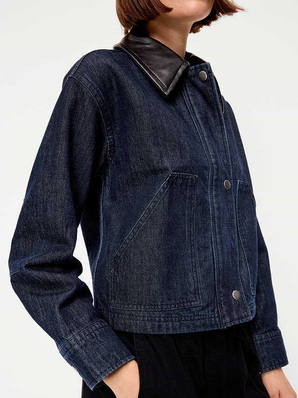 Cropped Denim Barn Jacket