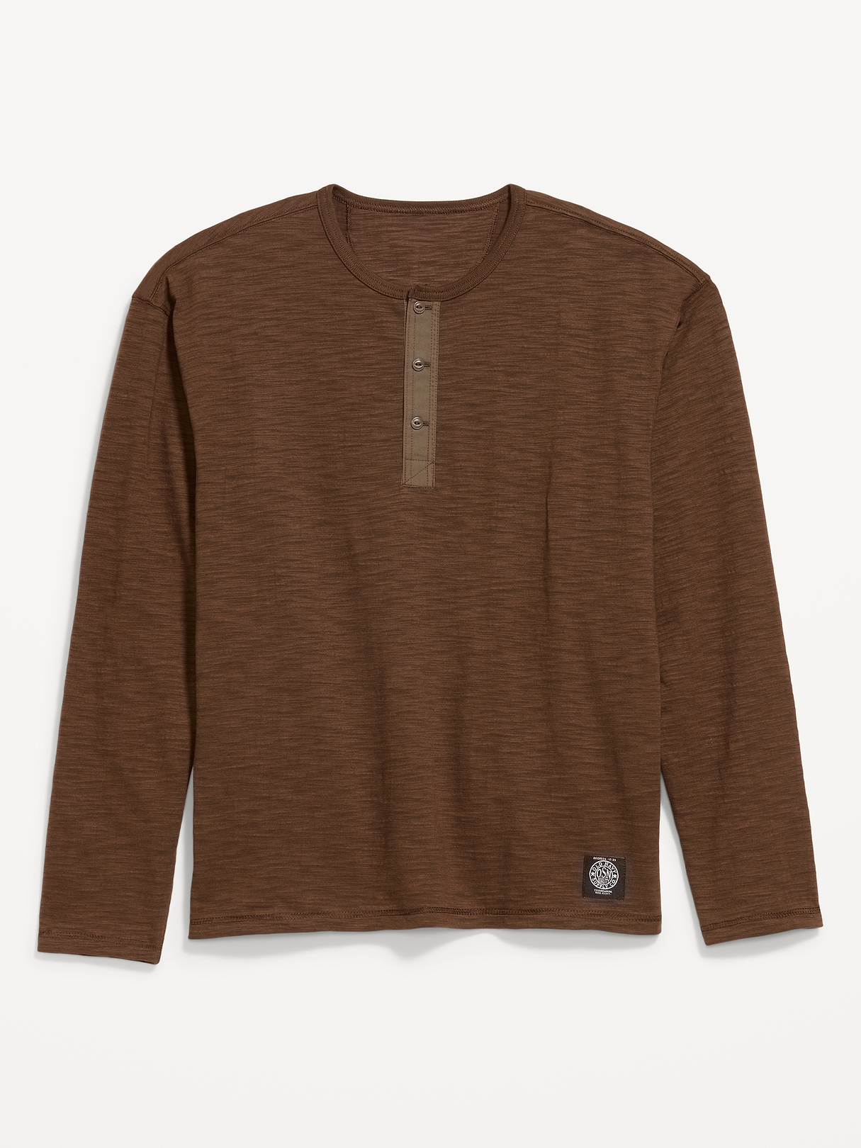 Long-Sleeve Slub-Knit Henley T-Shirt | Old Navy