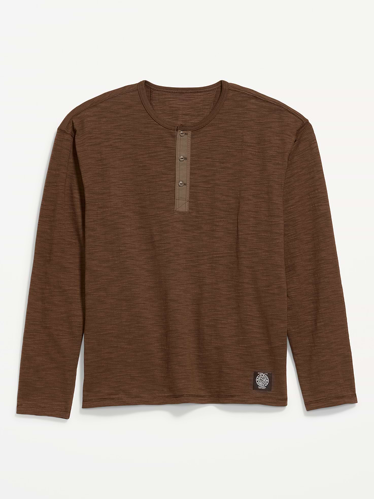 Image number 3 showing, Long-Sleeve Slub-Knit Henley T-Shirt
