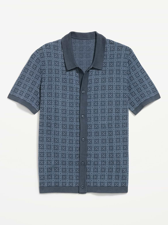 Short-Sleeve Sweater Shirt