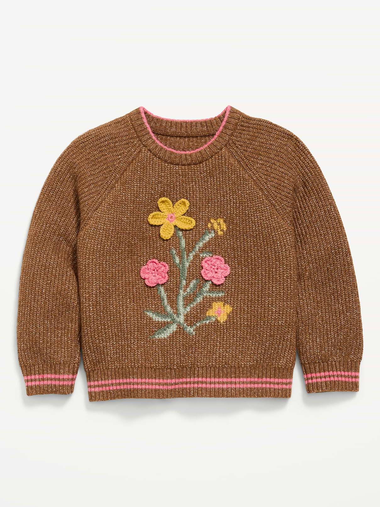 Image number 1 showing, SoSoft Long-Sleeve Graphic Sweater for Toddler Girls