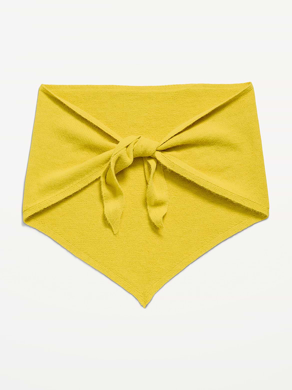 Oversized Rib-Knit Triangle Scarf