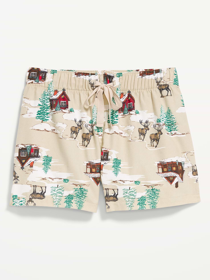 Image number 4 showing, Flannel Boxer Pajama Shorts for Women
