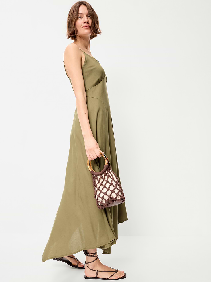 Image number 3 showing, Fit & Flare Tie-Back Asymmetrical Midi Dress