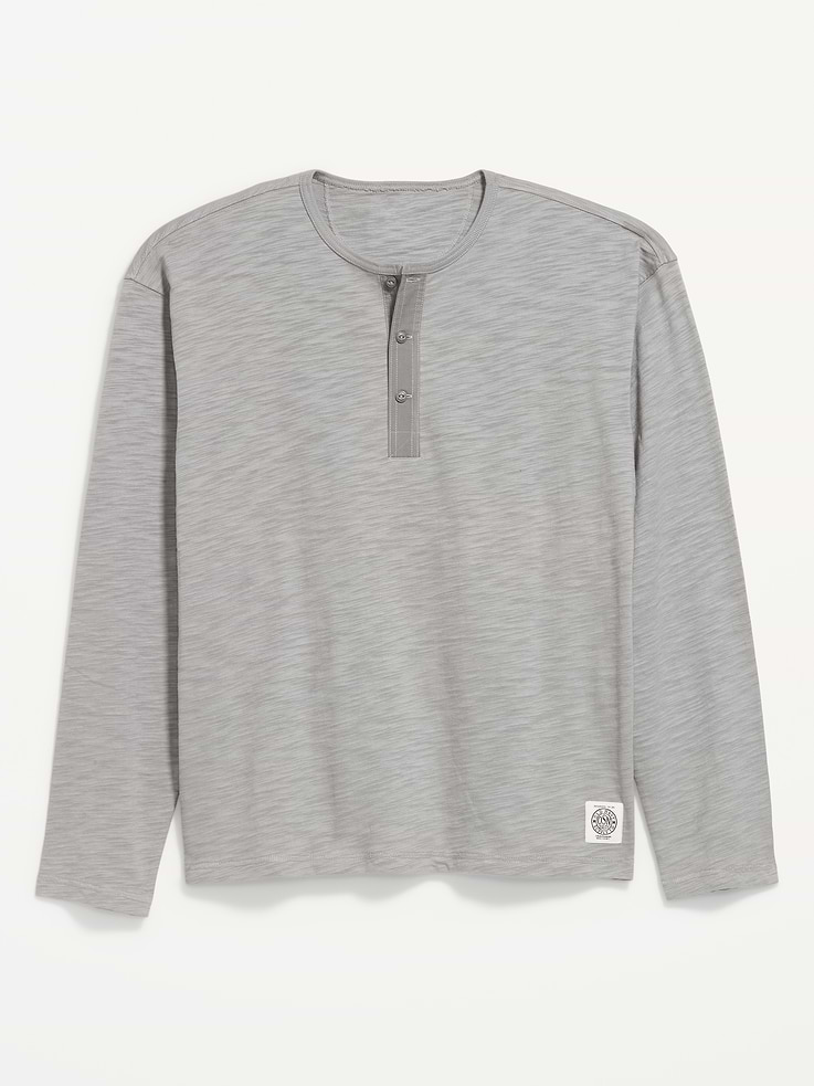 Image number 3 showing, Long-Sleeve Slub-Knit Henley T-Shirt