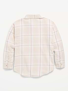 Image number 2 showing, Oversized Long-Sleeve Utility Pocket Flannel Shirt for Girls