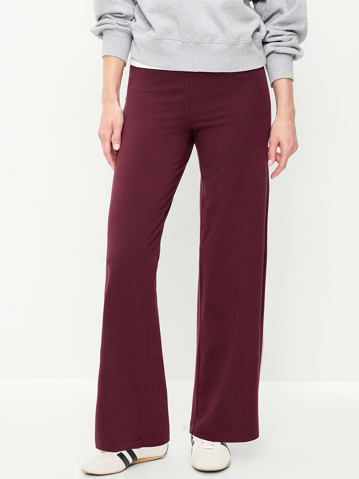 Image number 2 showing, High-Waisted Fashion Wide-Leg Leggings