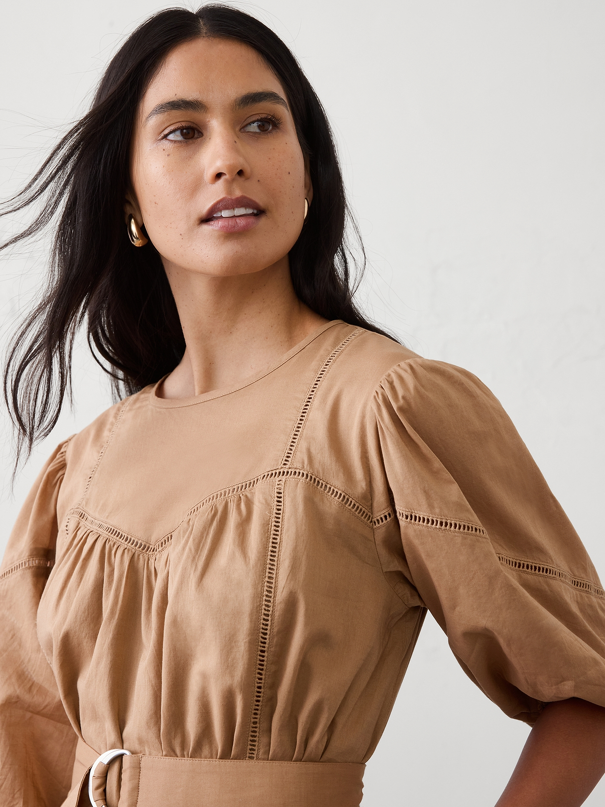Balloon-Sleeve Mini Dress | Banana Republic Factory
