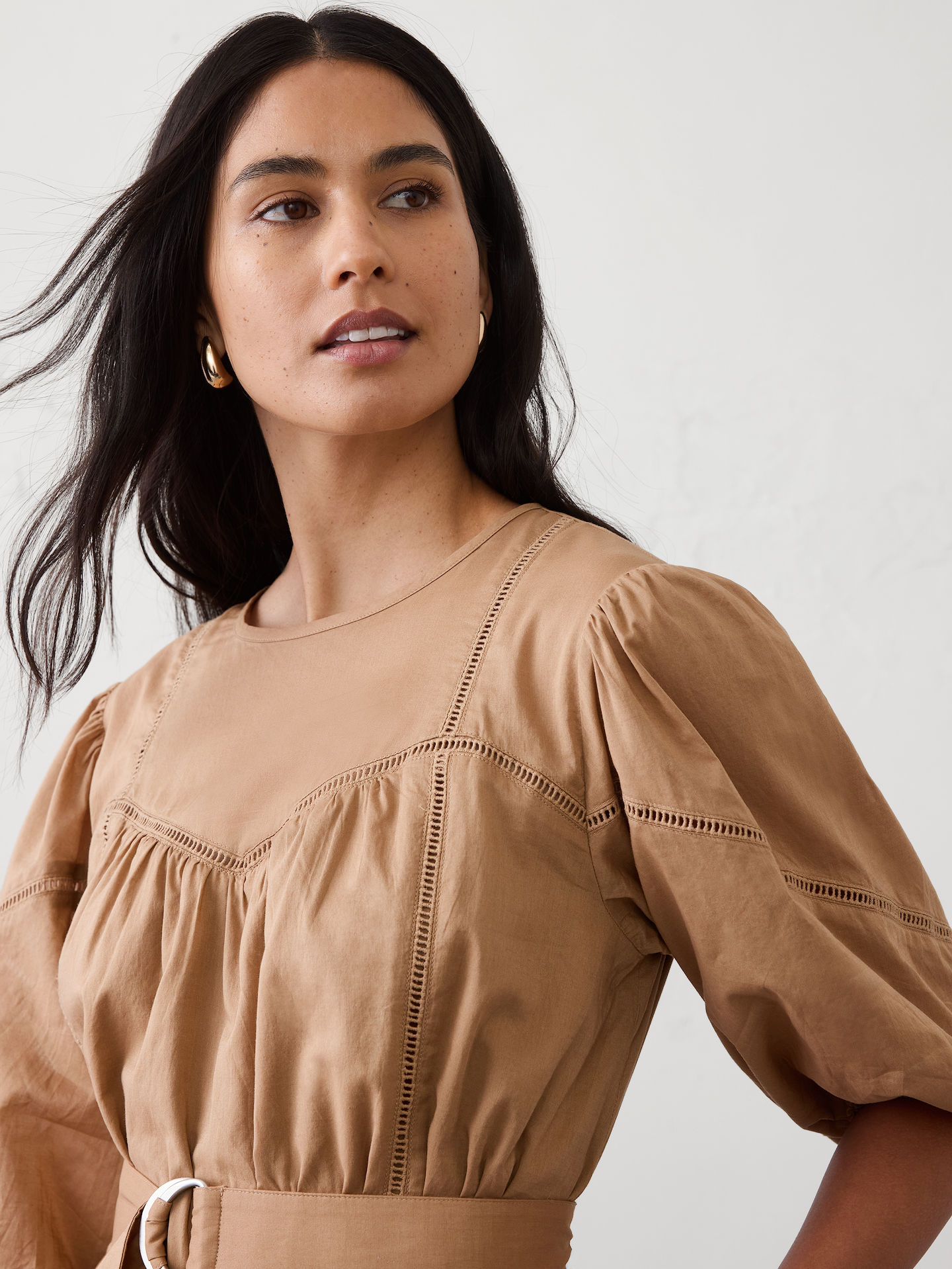 Image number 3 showing, Balloon-Sleeve Mini Dress