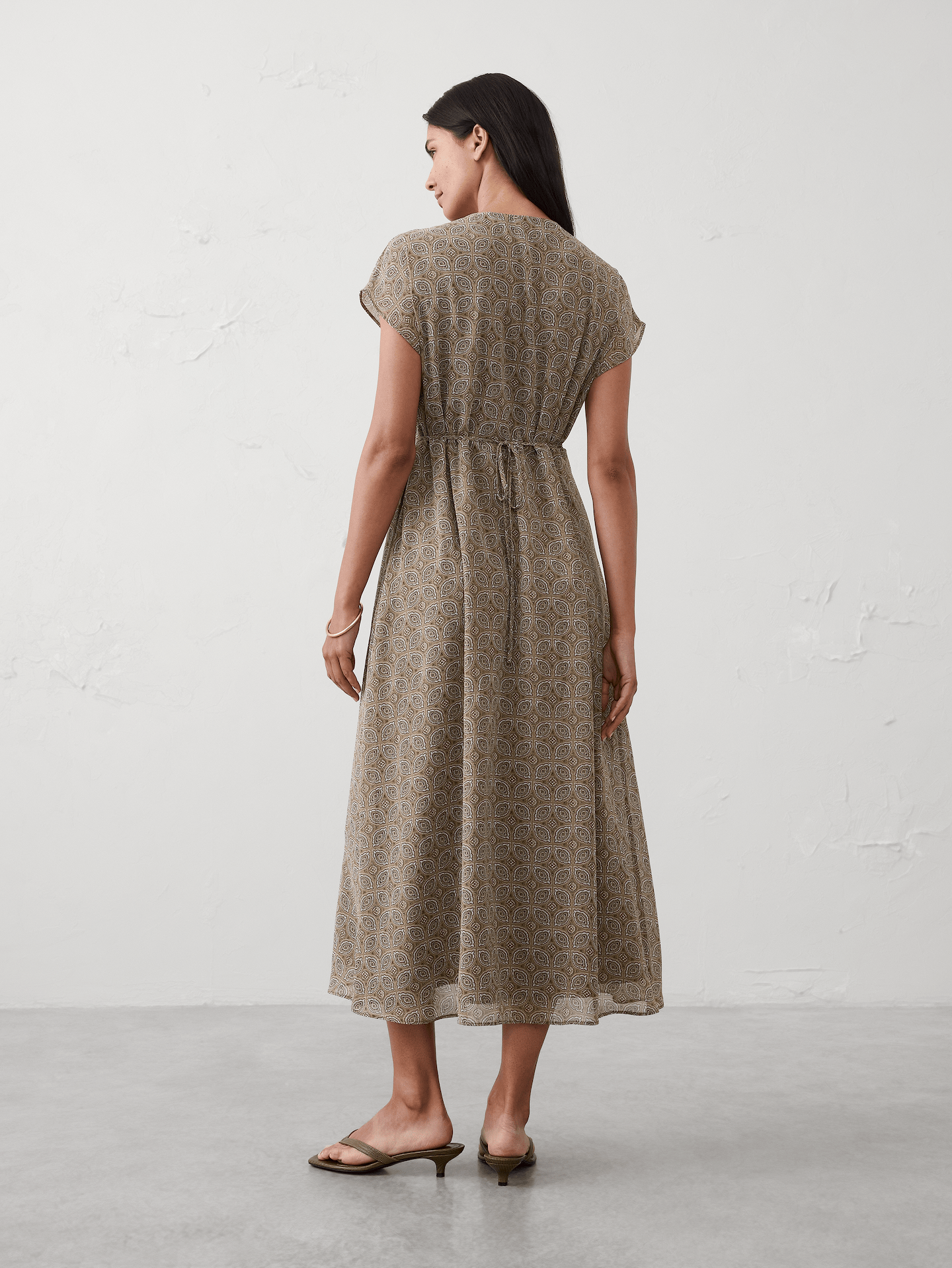 Image number 2 showing, Gathered Empire Midi Dress