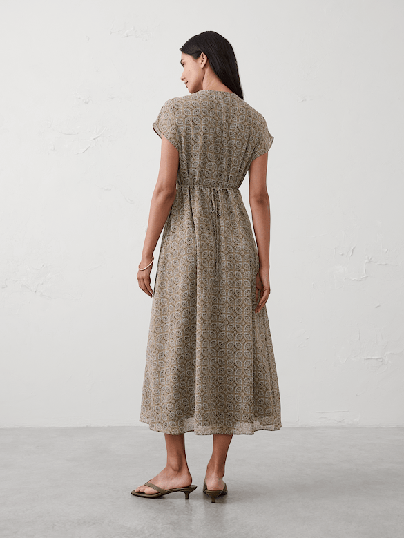 Gathered Empire Midi Dress