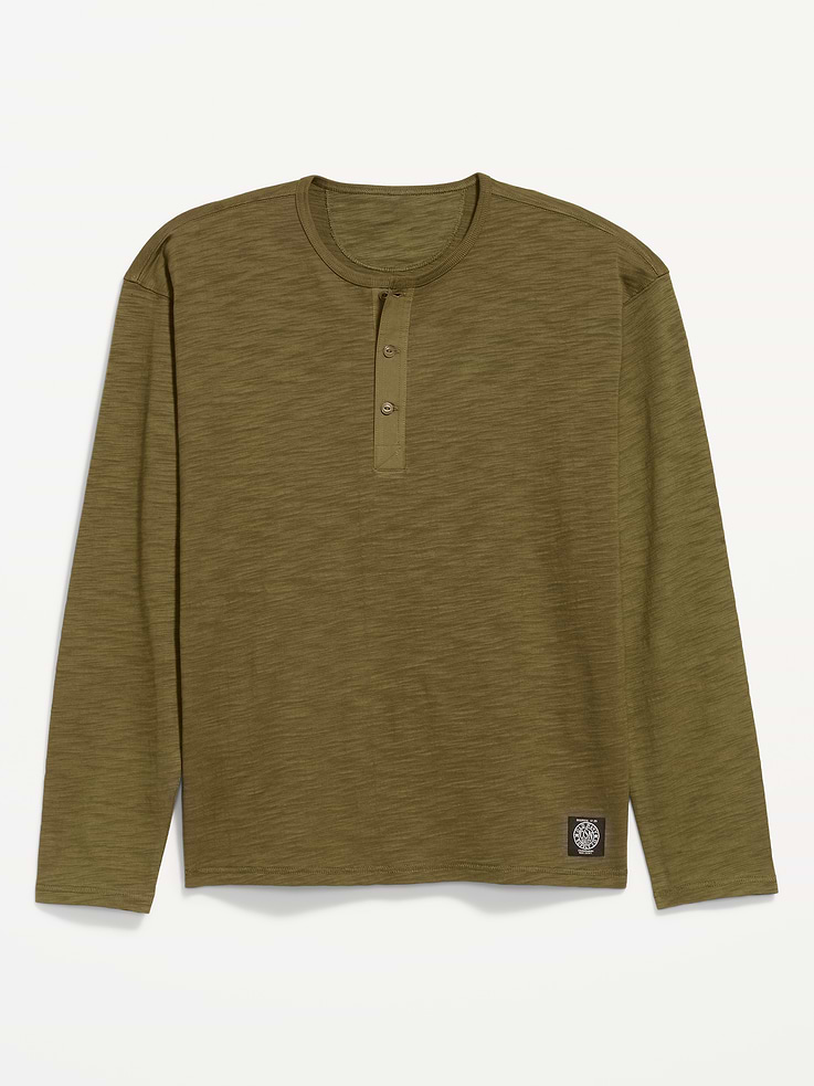 Image number 3 showing, Long-Sleeve Slub-Knit Henley T-Shirt