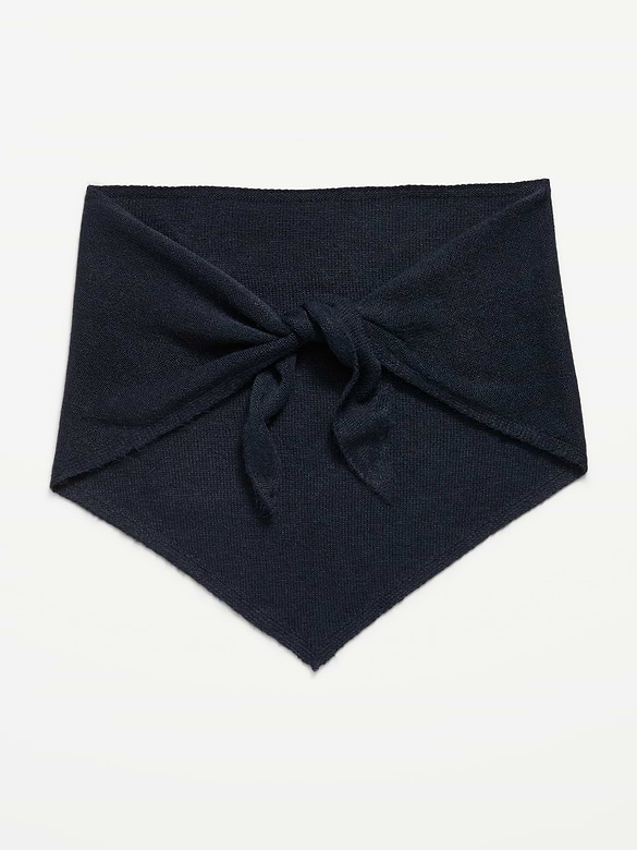 Oversized Rib-Knit Triangle Scarf