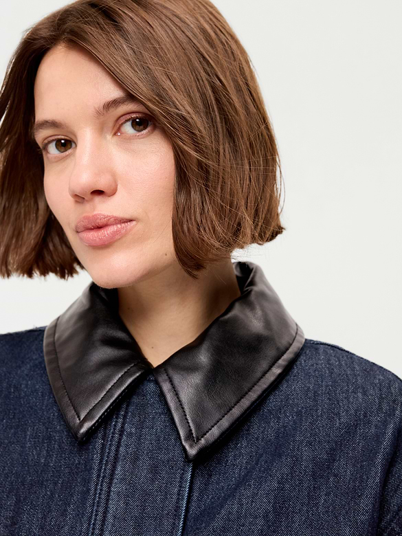 Cropped Denim Barn Jacket
