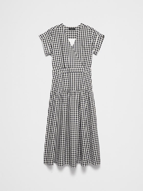 Poplin Surplice Midi Dress