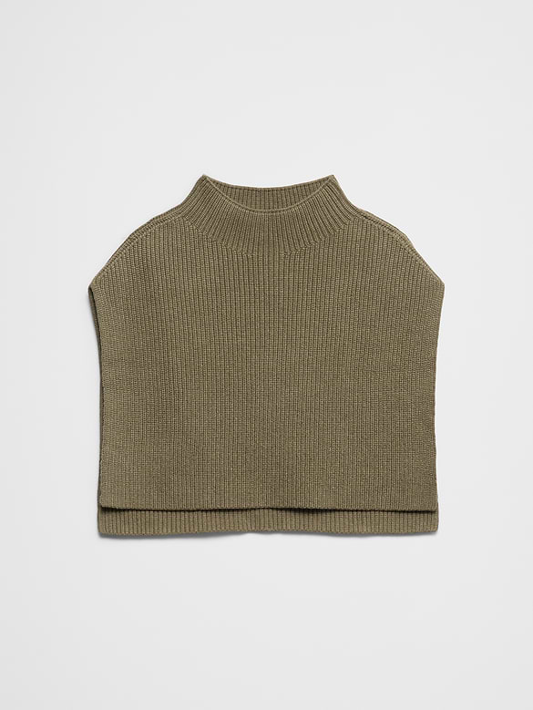 Mock-Neck Sweater Bib