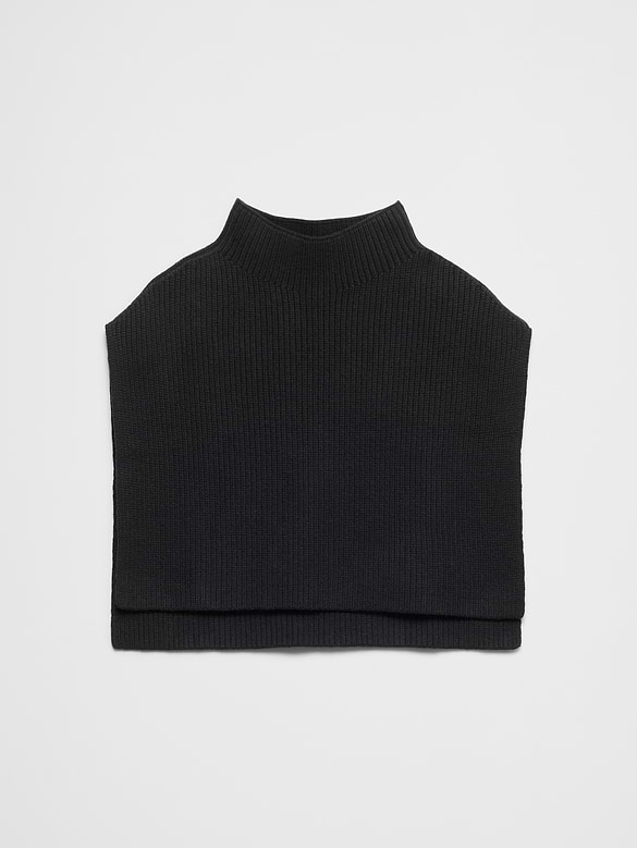Mock-Neck Sweater Bib