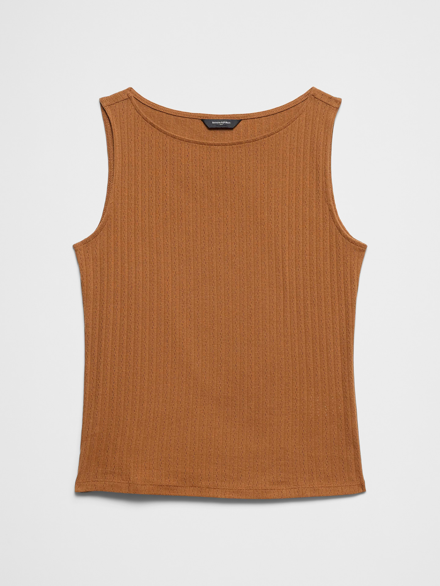 Image number 4 showing, Pointelle Ribbed Boatneck Top