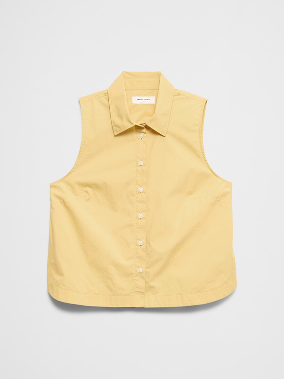 Collared Cropped Shirt