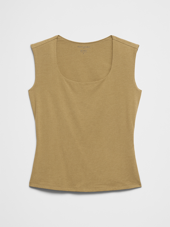 Soft Stretch Scoop-Neck Top