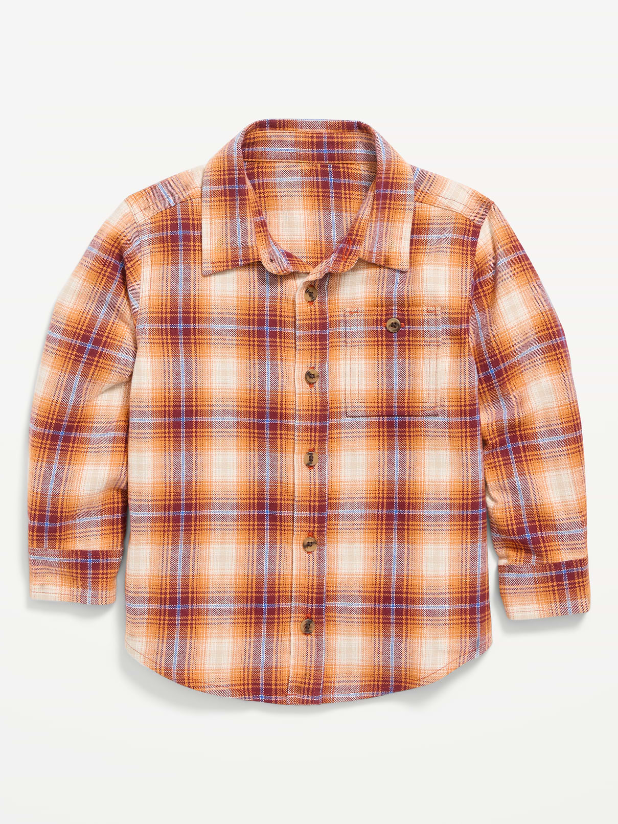 Image number 1 showing, Long-Sleeve Plaid Flannel Shirt for Toddler Boys