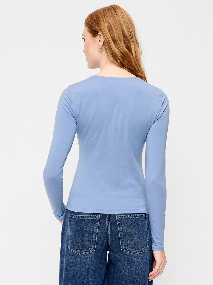Image number 2 showing, Hug Double-Layer Crew-Neck Long-Sleeve Top