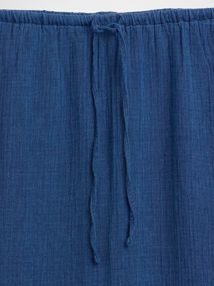 Image number 4 showing, Cotton Gauze Denim Tiered Easy Maxi Skirt
