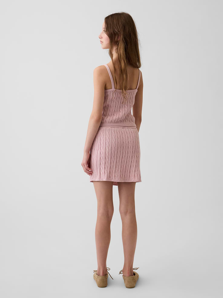 Image number 3 showing, Kids Cable-Knit Sweater Skort
