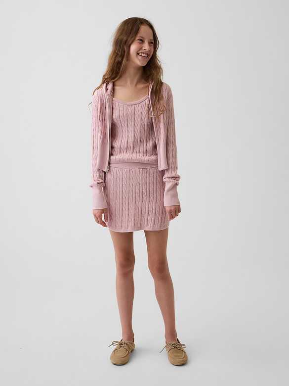Kids 100% Cotton Cable-Knit Sweater Cami