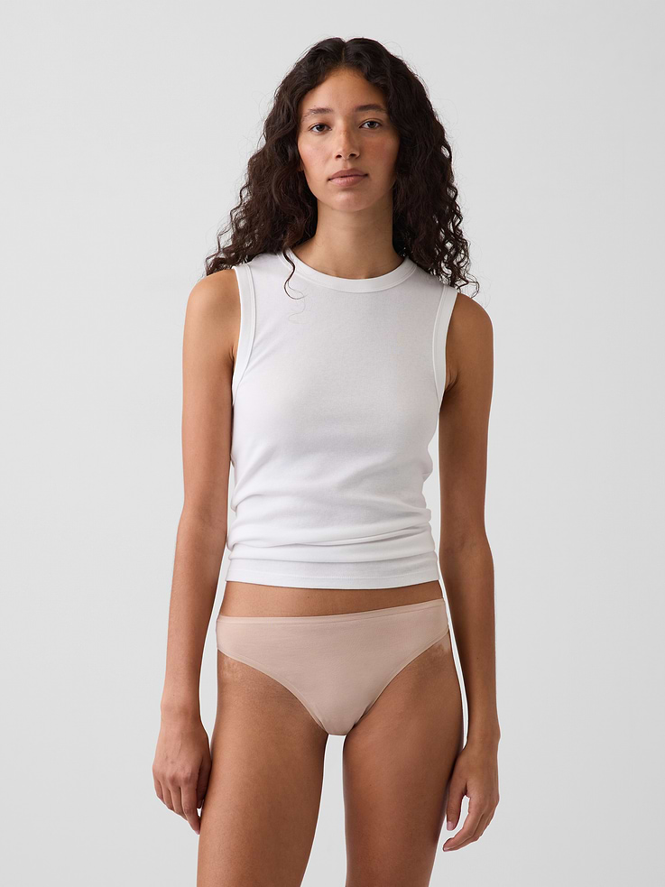 Image number 1 showing, SoftMade Organic Stretch Cotton Thong