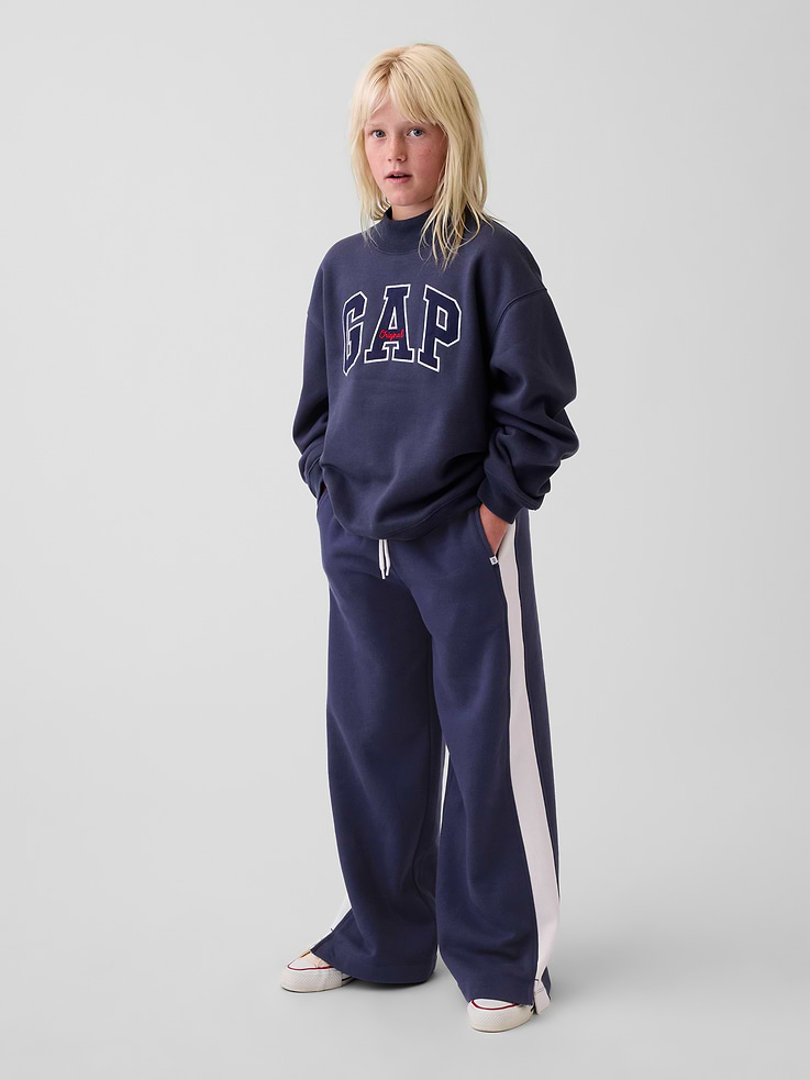 Image number 4 showing, Kids VintageSoft Oversized Mockneck Logo Sweatshirt