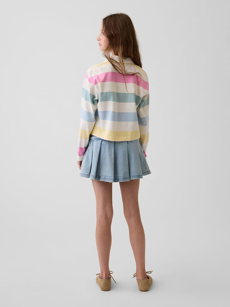 Image number 3 showing, Kids Denim Pleated Mini Skirt