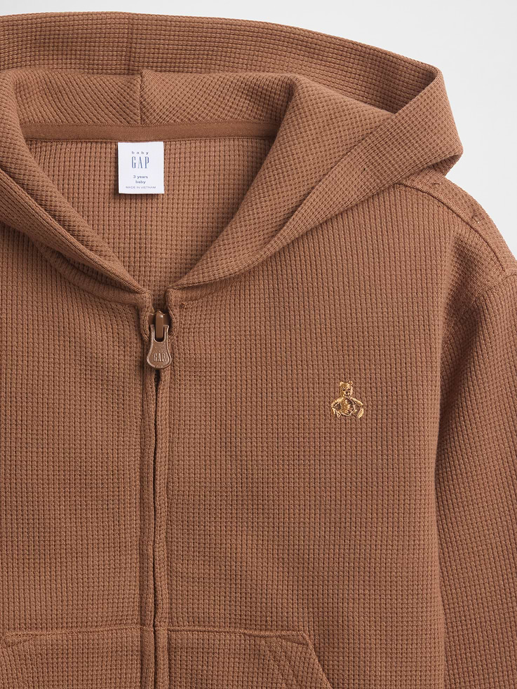 L'image numéro 5 présente Veste à capuchon en tricot gaufré pour Bébé et Tout-petit