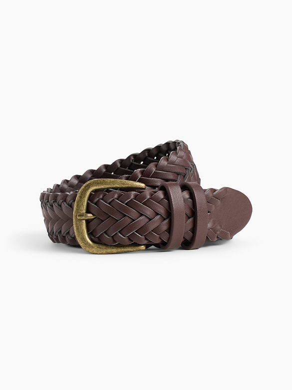 Braided Vegan-Leather Belt