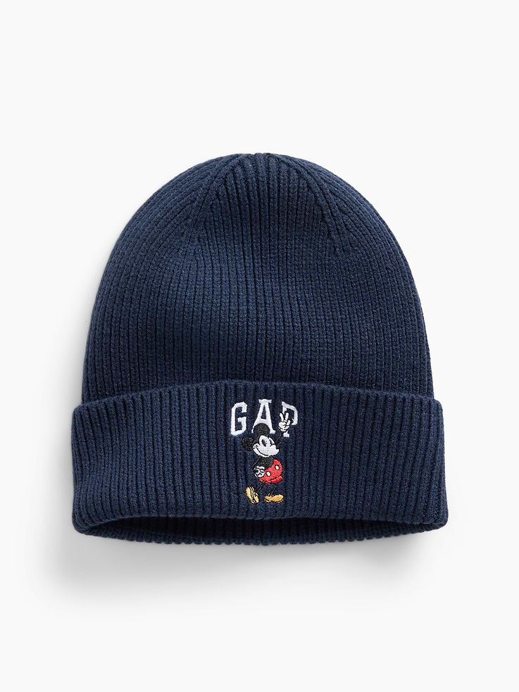 Image 1 of 1, A very special collaboration between Gap and Disney— two timeless, iconic American brands— led us to create a collection that celebrates Mickey Mouse and Minnie Mouse., Soft knit., Gap logo with embroidered graphic at front., Product #1178848