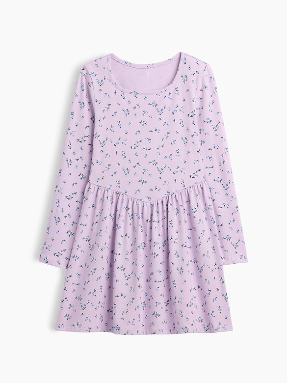 Kids Print Squareneck Dress