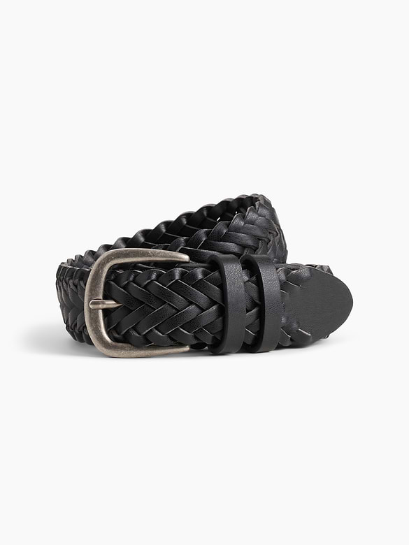 Braided Vegan-Leather Belt
