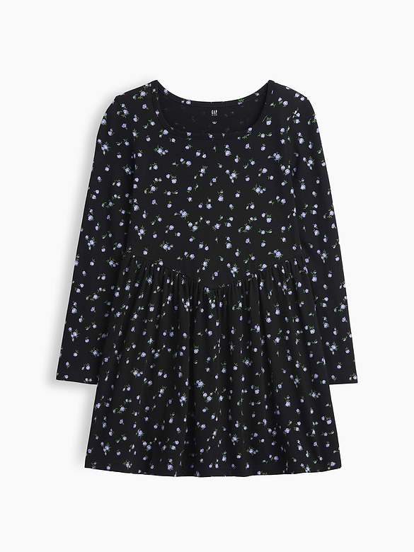 Kids Print Squareneck Dress