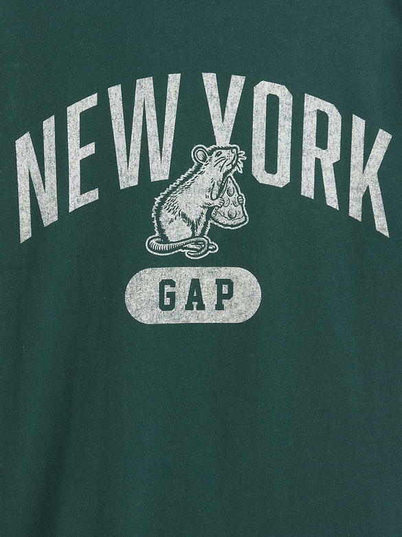 Kids Relaxed New York Graphic Ringer T-Shirt