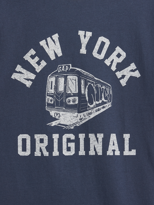 Kids Relaxed New York Graphic Ringer T-Shirt