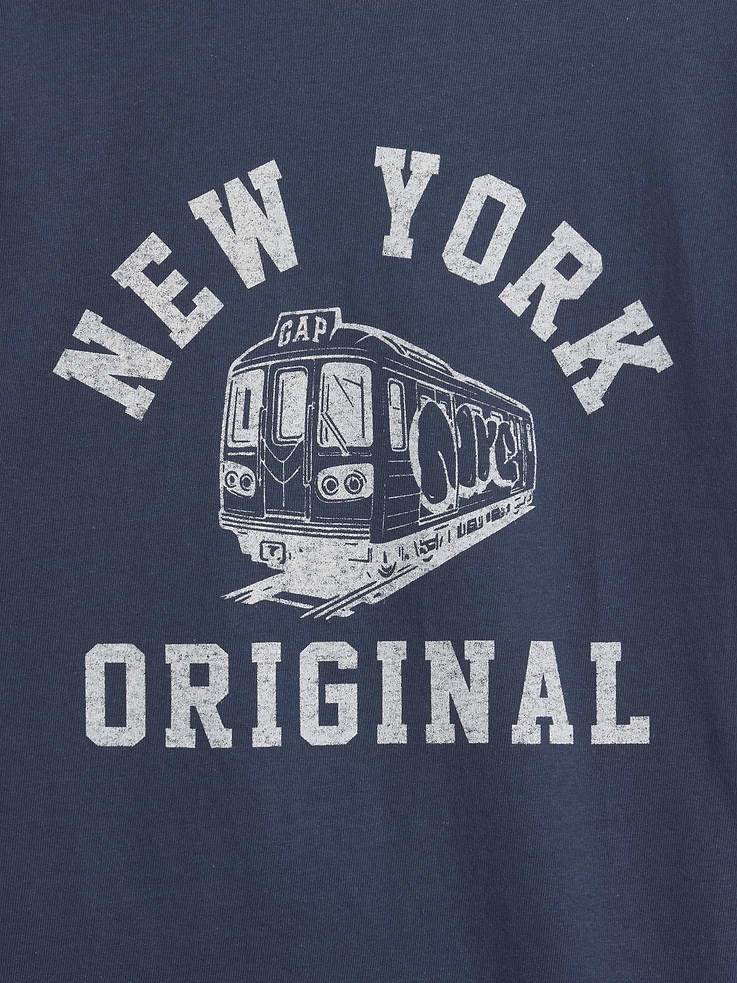 Image number 3 showing, Kids Relaxed New York Graphic Ringer T-Shirt