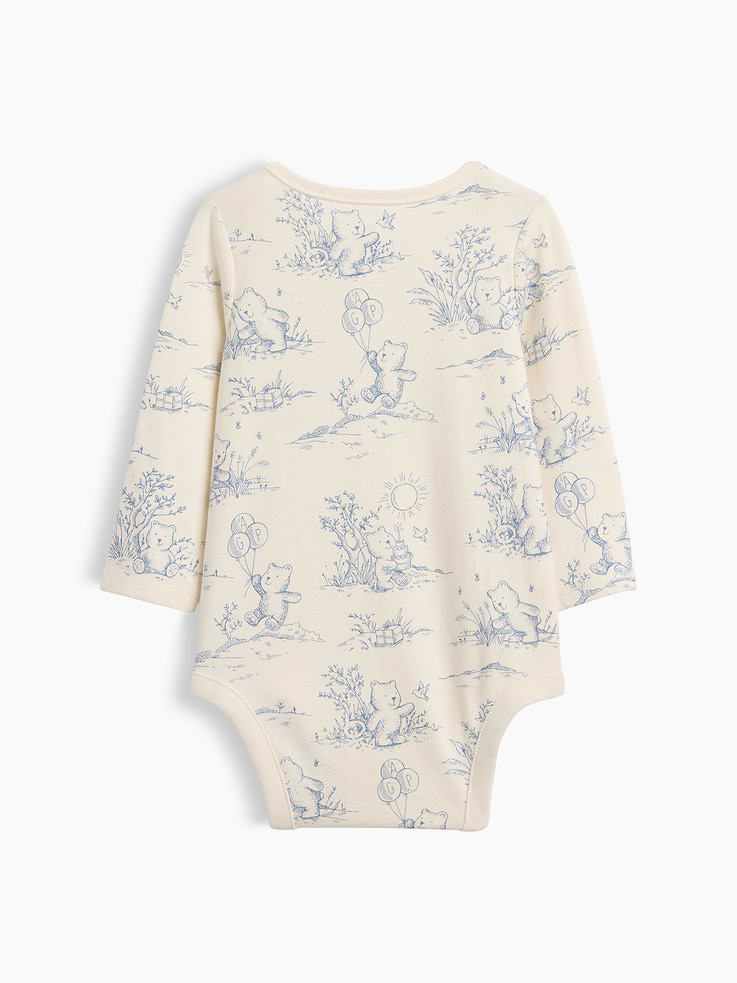 Image number 2 showing, Baby First Favorites Organic Cotton Bear Toile Bodysuit