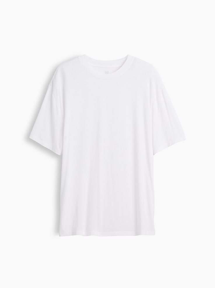 L'image numéro 4 présente T-shirt de pyjama surdimensionné en modal PureDouceur