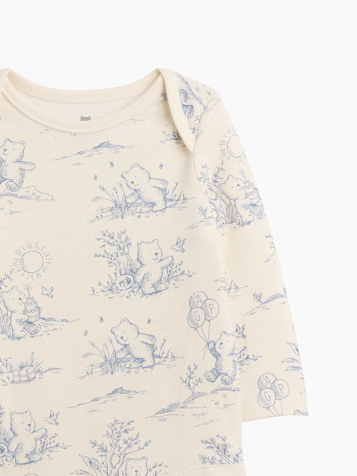 Image number 3 showing, Baby First Favorites Organic Cotton Bear Toile Bodysuit