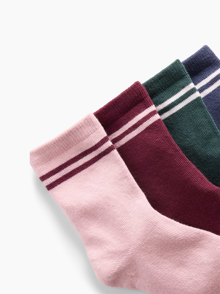 Image number 2 showing, Kids Varisty Stripe Crew Socks (4-Pack)